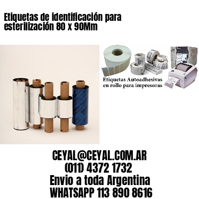Etiquetas de identificación para esterilización 80 x 90Mm