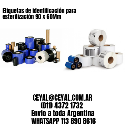 Etiquetas de identificación para esterilización 90 x 60Mm