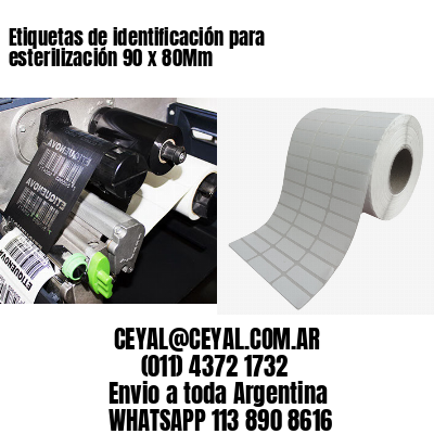 Etiquetas de identificación para esterilización 90 x 80Mm