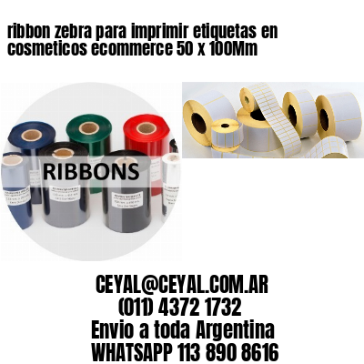 ribbon zebra para imprimir etiquetas en cosmeticos ecommerce 50 x 100Mm