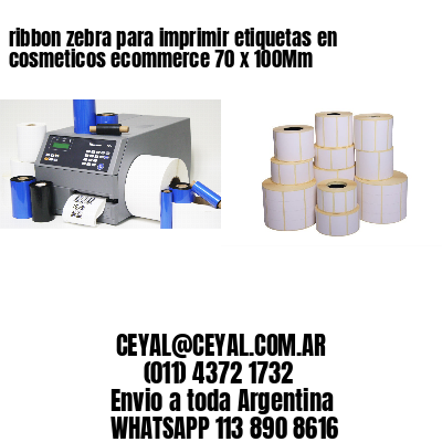 ribbon zebra para imprimir etiquetas en cosmeticos ecommerce 70 x 100Mm