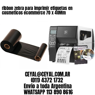 ribbon zebra para imprimir etiquetas en cosmeticos ecommerce 70 x 40Mm