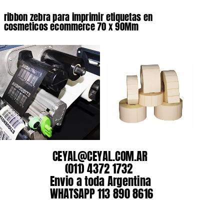 ribbon zebra para imprimir etiquetas en cosmeticos ecommerce 70 x 90Mm