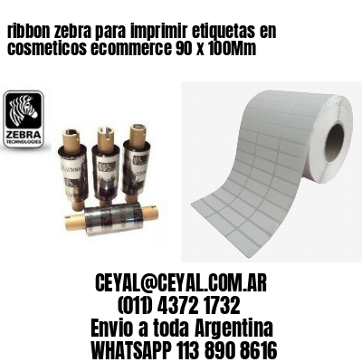 ribbon zebra para imprimir etiquetas en cosmeticos ecommerce 90 x 100Mm