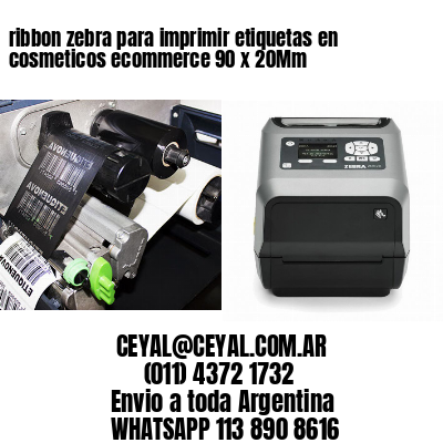 ribbon zebra para imprimir etiquetas en cosmeticos ecommerce 90 x 20Mm