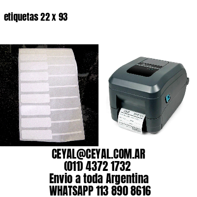 etiquetas 22 x 93