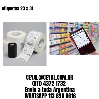 etiquetas 23 x 31