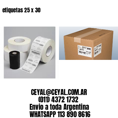 etiquetas 25 x 30