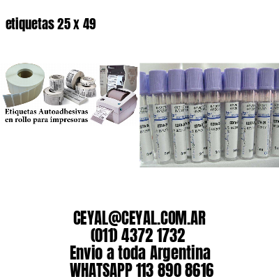 etiquetas 25 x 49
