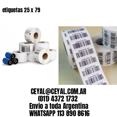 etiquetas 25 x 79