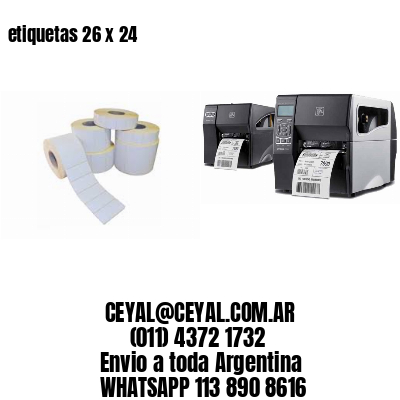etiquetas 26 x 24