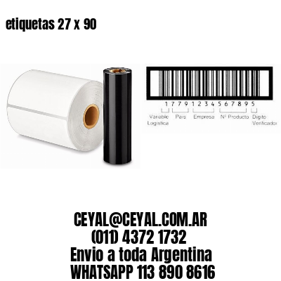 etiquetas 27 x 90