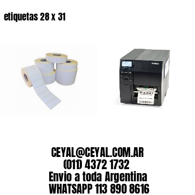 etiquetas 28 x 31