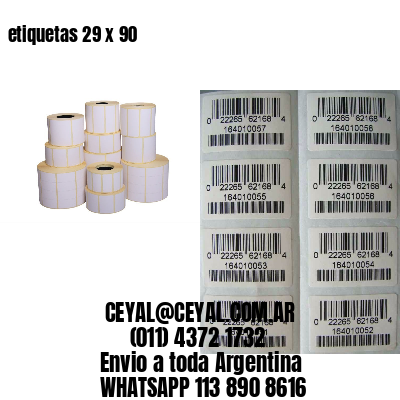 etiquetas 29 x 90
