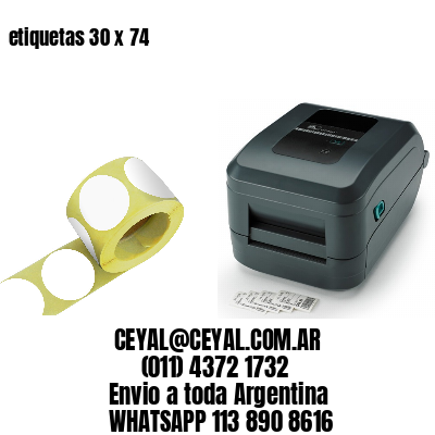 etiquetas 30 x 74