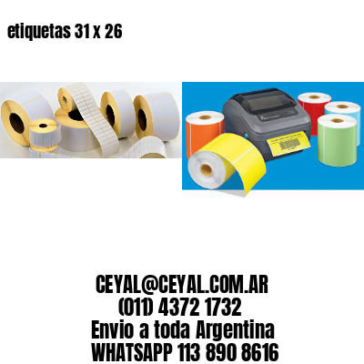 etiquetas 31 x 26