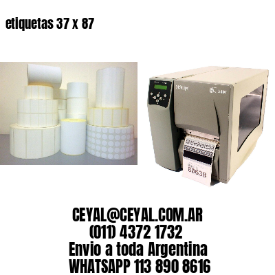 etiquetas 37 x 87