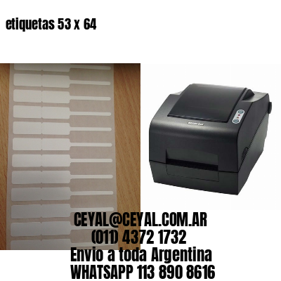 etiquetas 53 x 64