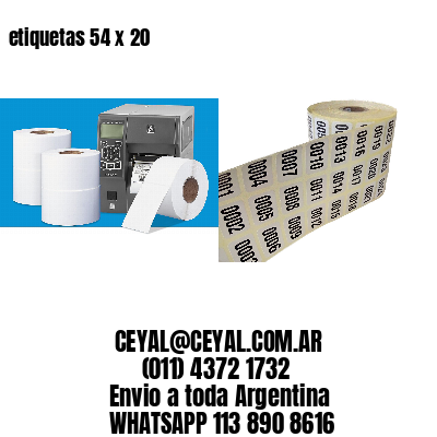 etiquetas 54 x 20