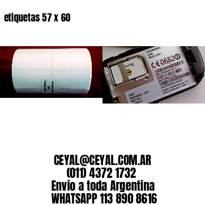 etiquetas 57 x 60