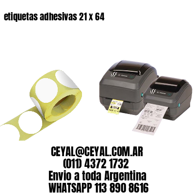 etiquetas adhesivas 21 x 64