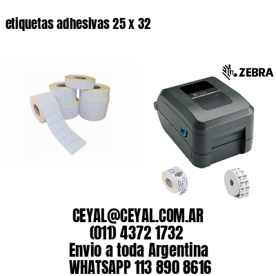 etiquetas adhesivas 25 x 32