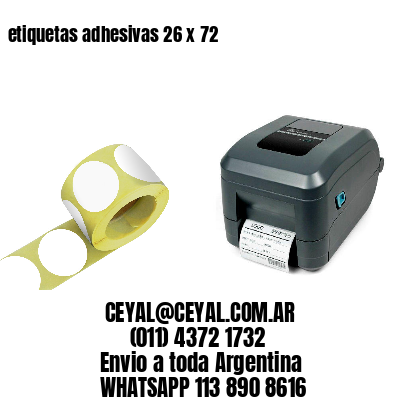 etiquetas adhesivas 26 x 72