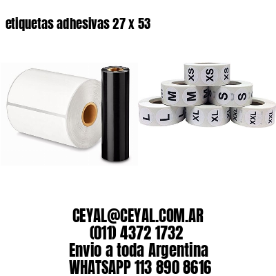 etiquetas adhesivas 27 x 53