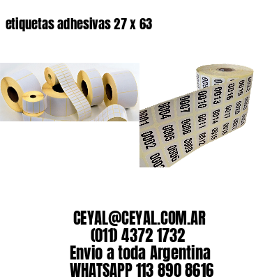 etiquetas adhesivas 27 x 63