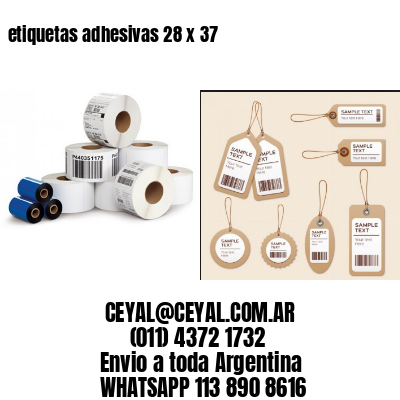 etiquetas adhesivas 28 x 37