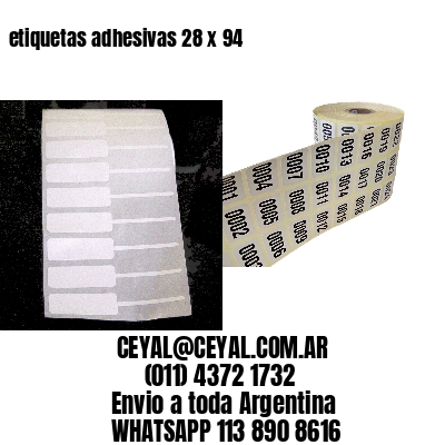 etiquetas adhesivas 28 x 94