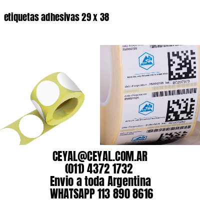 etiquetas adhesivas 29 x 38
