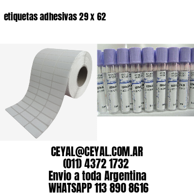 etiquetas adhesivas 29 x 62