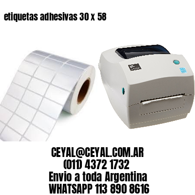 etiquetas adhesivas 30 x 58