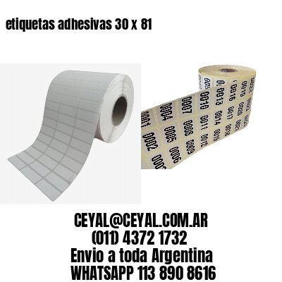 etiquetas adhesivas 30 x 81