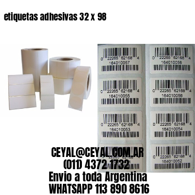 etiquetas adhesivas 32 x 98