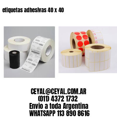 etiquetas adhesivas 40 x 40