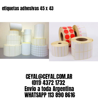 etiquetas adhesivas 45 x 43
