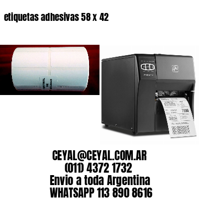 etiquetas adhesivas 58 x 42