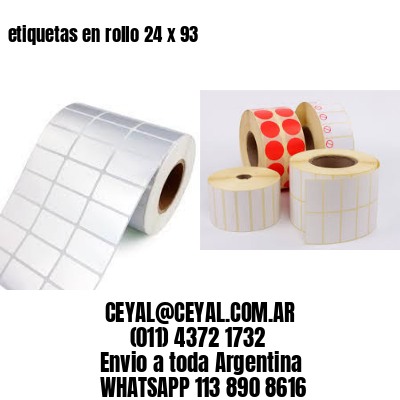 etiquetas en rollo 24 x 93