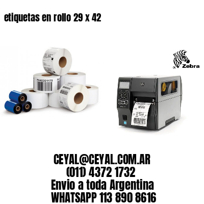 etiquetas en rollo 29 x 42