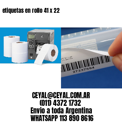 etiquetas en rollo 41 x 22