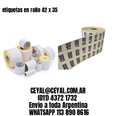 etiquetas en rollo 42 x 35