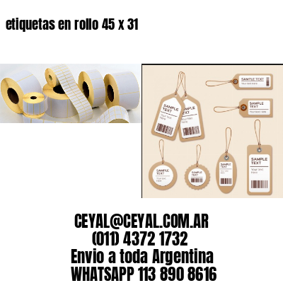 etiquetas en rollo 45 x 31