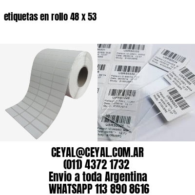 etiquetas en rollo 48 x 53