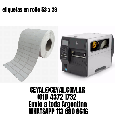 etiquetas en rollo 53 x 28