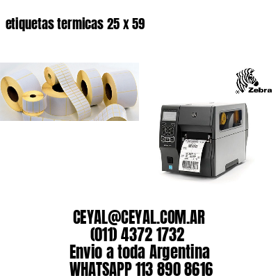 etiquetas termicas 25 x 59