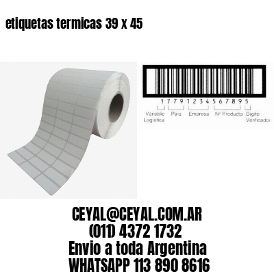 etiquetas termicas 39 x 45