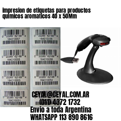 impresion de etiquetas para productos quimicos aromaticos 40 x 50Mm