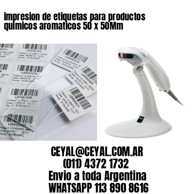 impresion de etiquetas para productos quimicos aromaticos 50 x 50Mm